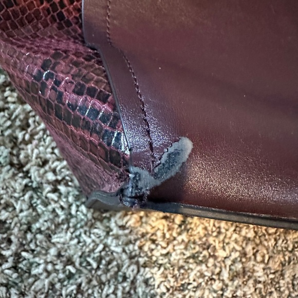 Nine West Purple and Black Snakeskin Tote Bag - Picture 5 of 11